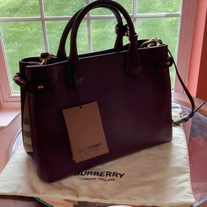 Derby Calfskin House Check Medium Banner Tote